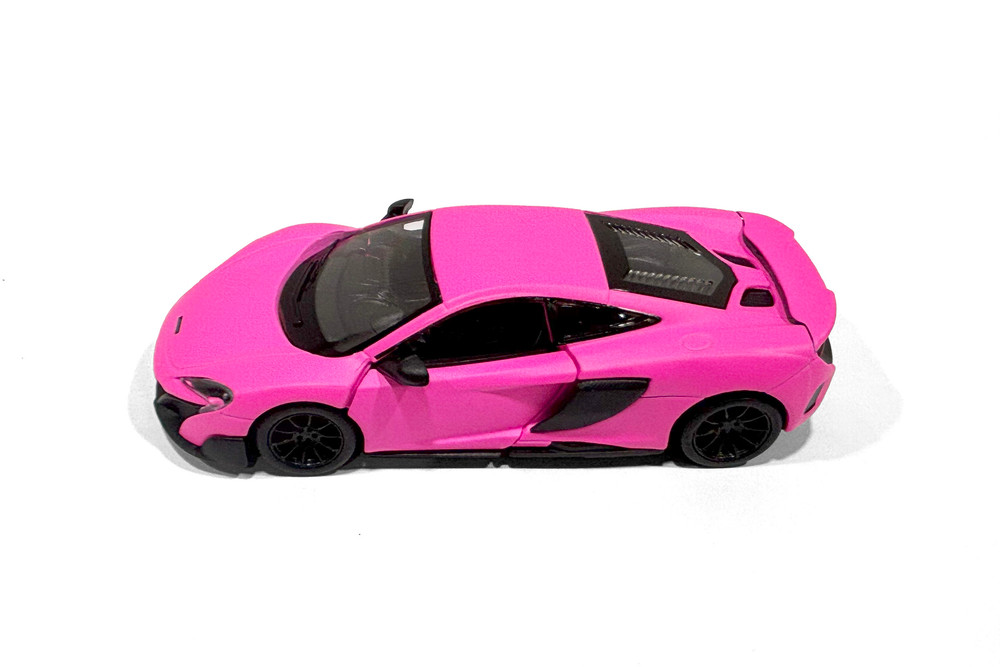 McLaren 675LT Hardtop, Pink - Kinsmart 5392DPK - 1/36 Scale Diecast Model Toy Car