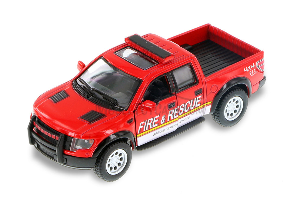 2013 Ford F-150 SVT Raptor SuperCrew w/Sunroof - Fire Rescue, Red - 5365DPR/R, 1/46 Scale Model Car