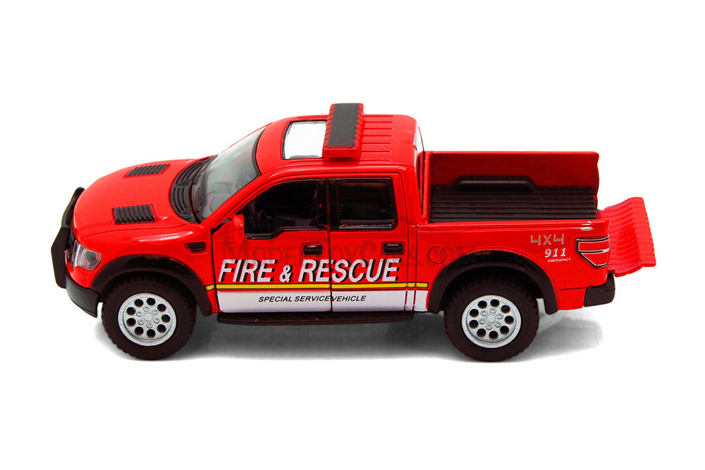 2013 Ford F-150 SVT Raptor SuperCrew w/Sunroof - Fire Rescue, Red - 5365DPR/R, 1/46 Scale Model Car