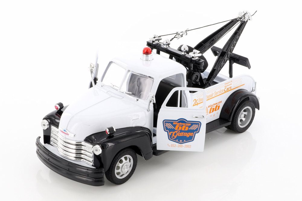 1953 Chevy Tow Truck, White - Welly 22086S/4D - 1/24 scale