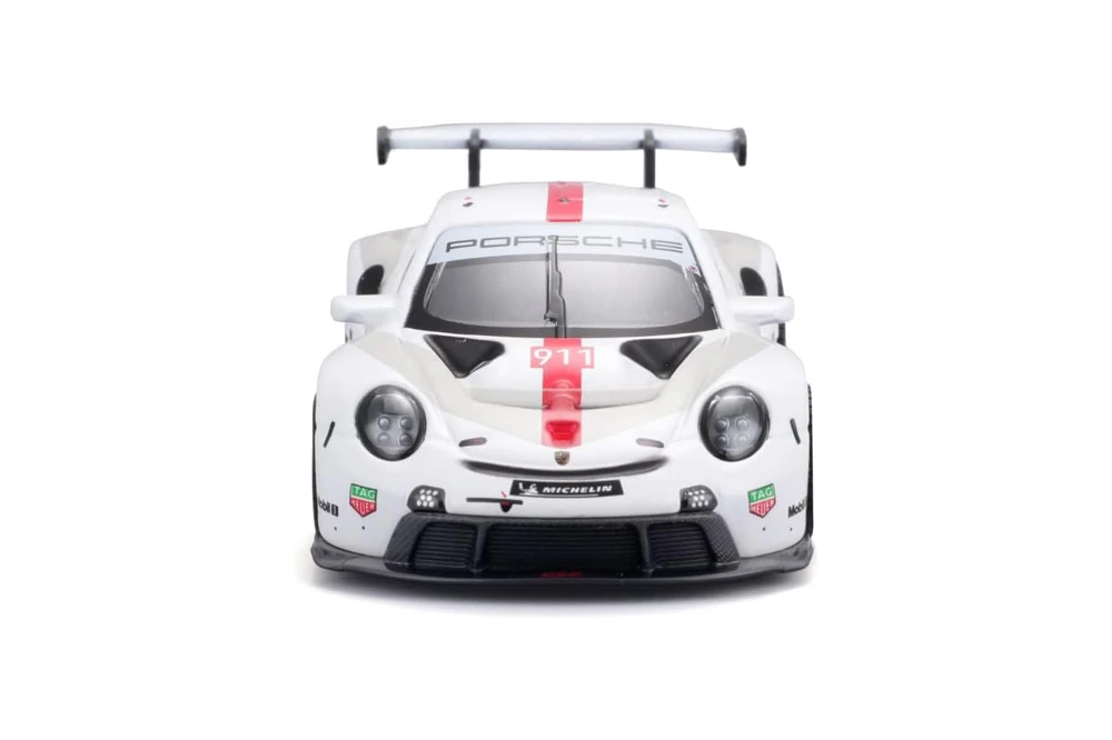 2019 Porsche 911 RSR, White - Bburago 18-38302 - 1/43 Scale Diecast Model Toy Car