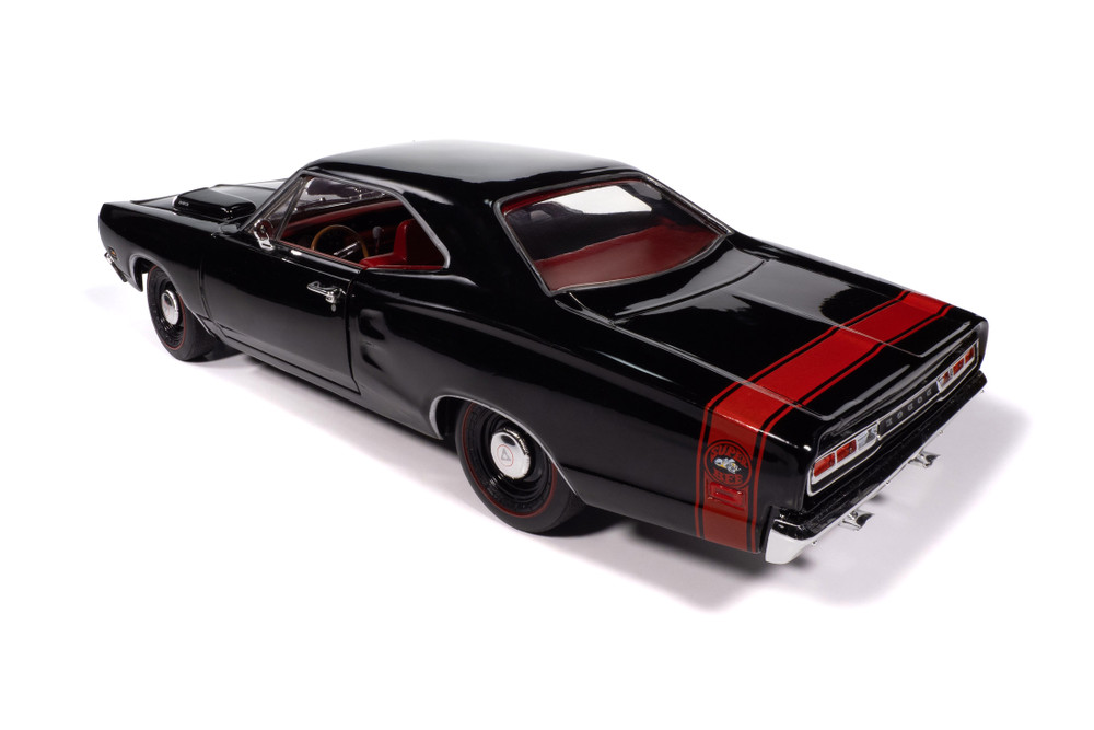 1969 Dodge Coronet Super Bee, Black - Auto World AMM1347 - 1/18 Scale Diecast Model Toy Car