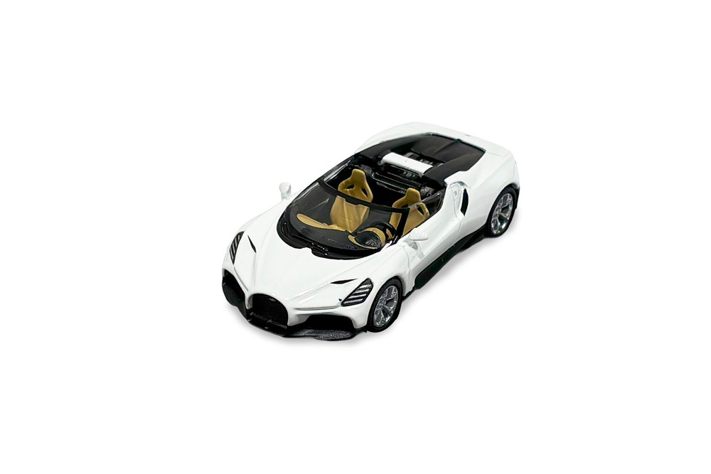 Box of 36 Bugatti Mistral, Blanc White - Kinsmart H23 - 1/64 Scale