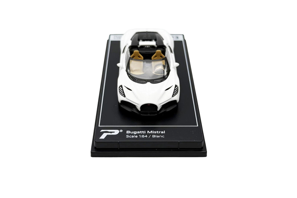 Box of 36 Bugatti Mistral, Blanc White - Kinsmart H23 - 1/64 Scale