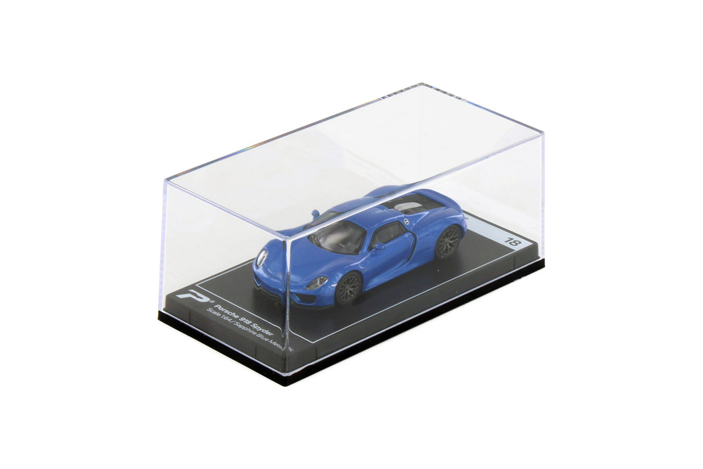 Box of 36 Porsche 918 Spyder, Sapphire Blue Metallic - Kinsmart H18 - 1/64 Scale Diecast Model Toy Cars
