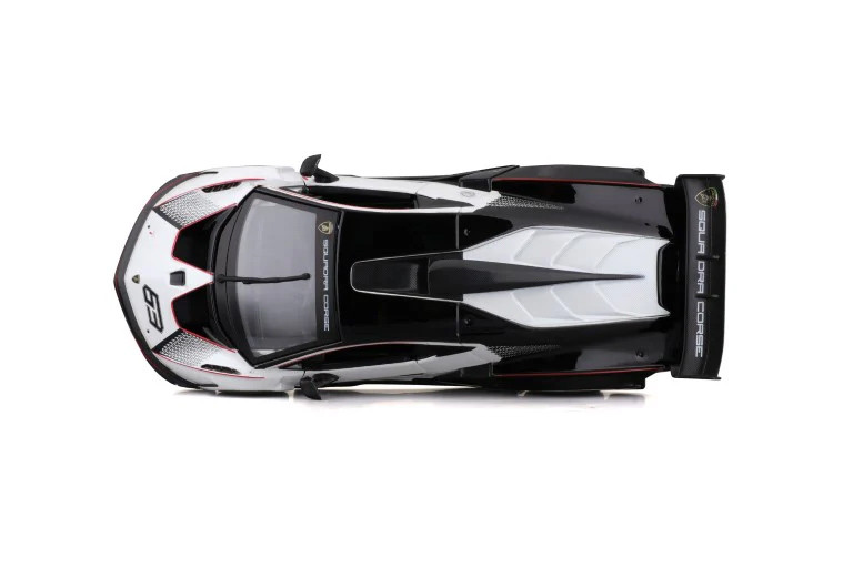Lamborghini Essenza SCV12 #63, White/Black - Bburago 18-28023 - 1/24 Scale Diecast Model Toy Car