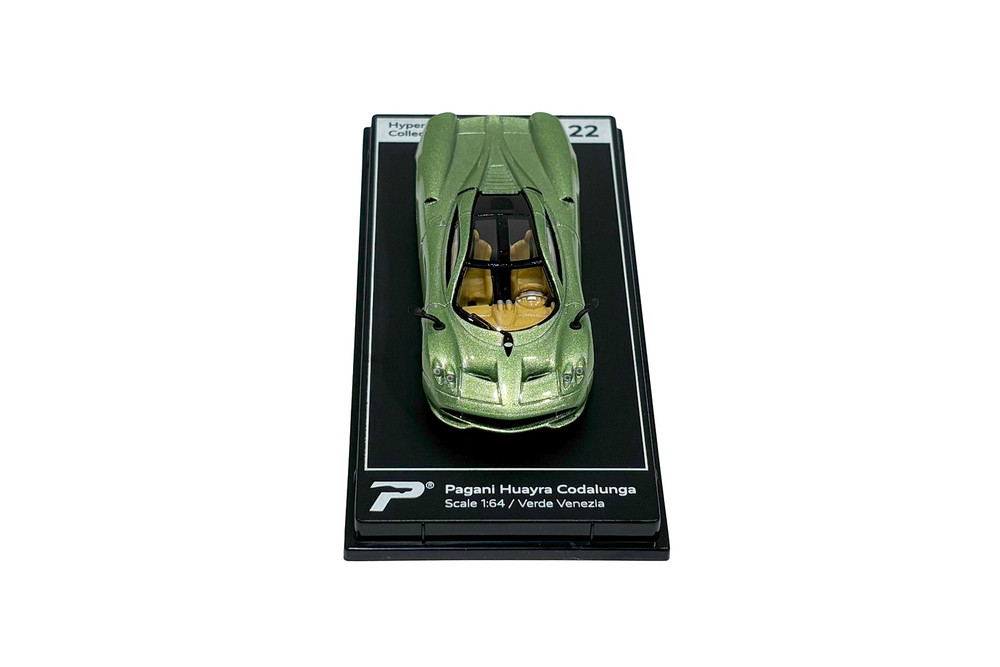 Box of 36 Pagani Huayra Codalunga, Verde Venezia Green - Kinsmart