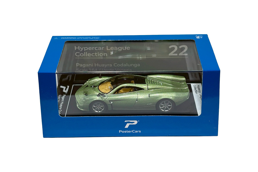 Box of 36 Pagani Huayra Codalunga, Verde Venezia Green - Kinsmart