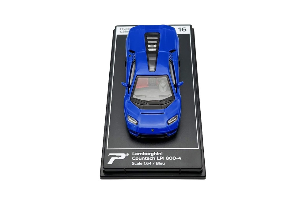Box of 36 Lamborghini Countach LPI 800-4, Blue - Kinsmart H16 - 1/64 Scale Diecast Model Toy Cars