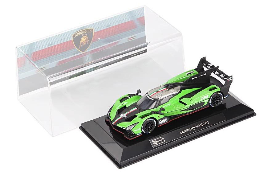 2024 Lamborghini SC63 #63 IMSA SportsCar, Green - Bburago 18-38315