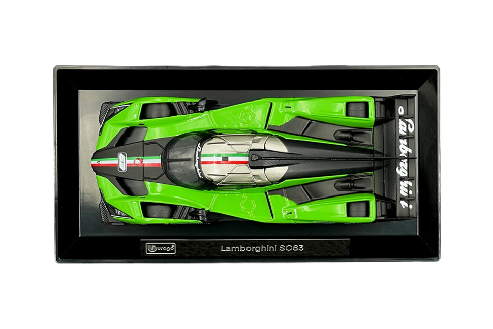 2024 Lamborghini SC63 #63 IMSA SportsCar, Green - Bburago 18-38315