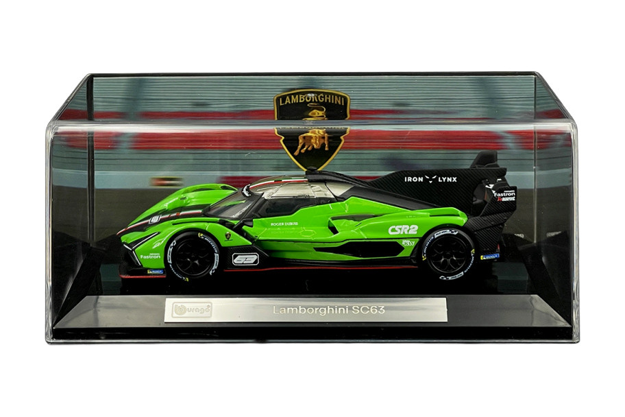 2024 Lamborghini SC63 #63 IMSA SportsCar, Green - Bburago 18-38315