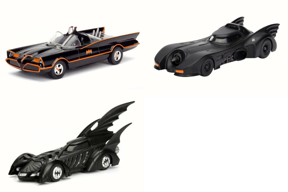 Batman Batmobile Diecast Toy Car Package - Three 1/32 Scale