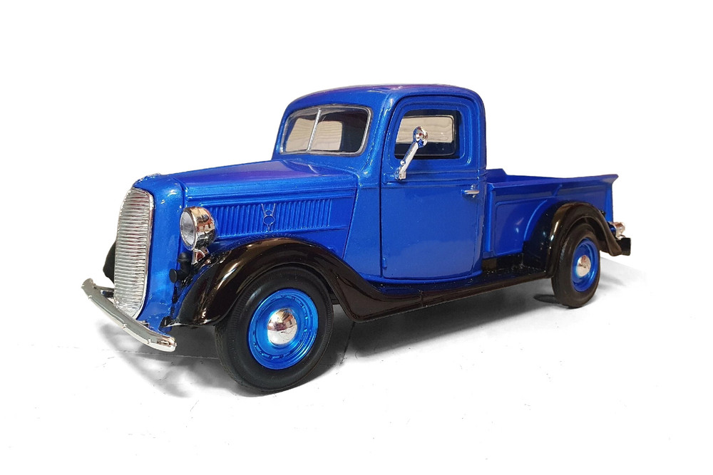 1937 Ford Pickup Truck, Blue - Showcasts 77233BU - 1/24 Scale Diecast Model Toy Car