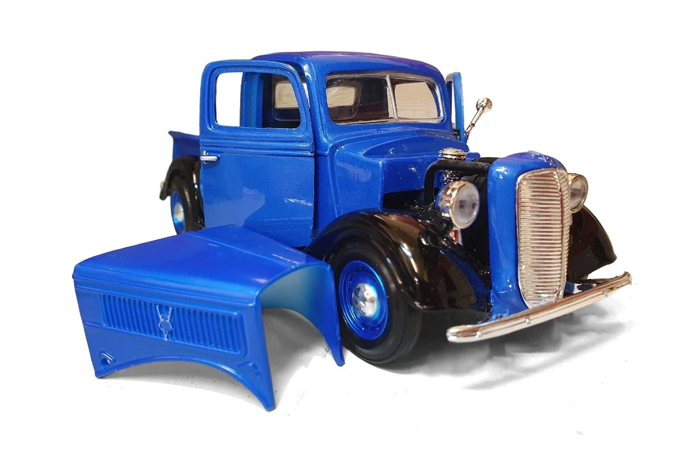 1937 Ford Pickup Truck, Blue - Showcasts 77233BU - 1/24 Scale Diecast Model Toy Car