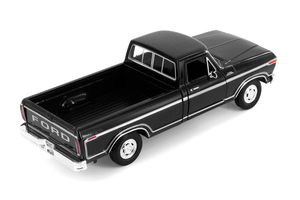 1979 Ford F-150 Custom Pickup Truck, Black - Showcasts 71346BK - 1/24 Scale Diecast Model Toy Car