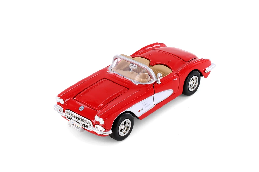 1959 Chevy Corvette Convertible, Red - Showcasts 77216R - 1/24 Scale Diecast Model Toy Car