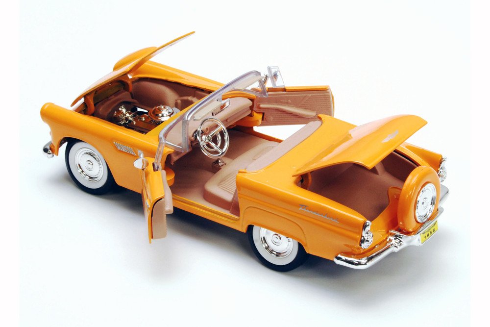 1956 Ford Thunderbird Convertible, Yellow - Showcasts 77215YL - 1/24 Scale Diecast Model Toy Car