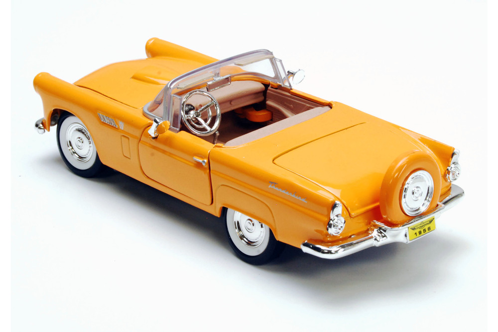 1956 Ford Thunderbird Convertible, Yellow - Showcasts 77215YL - 1/24 Scale Diecast Model Toy Car