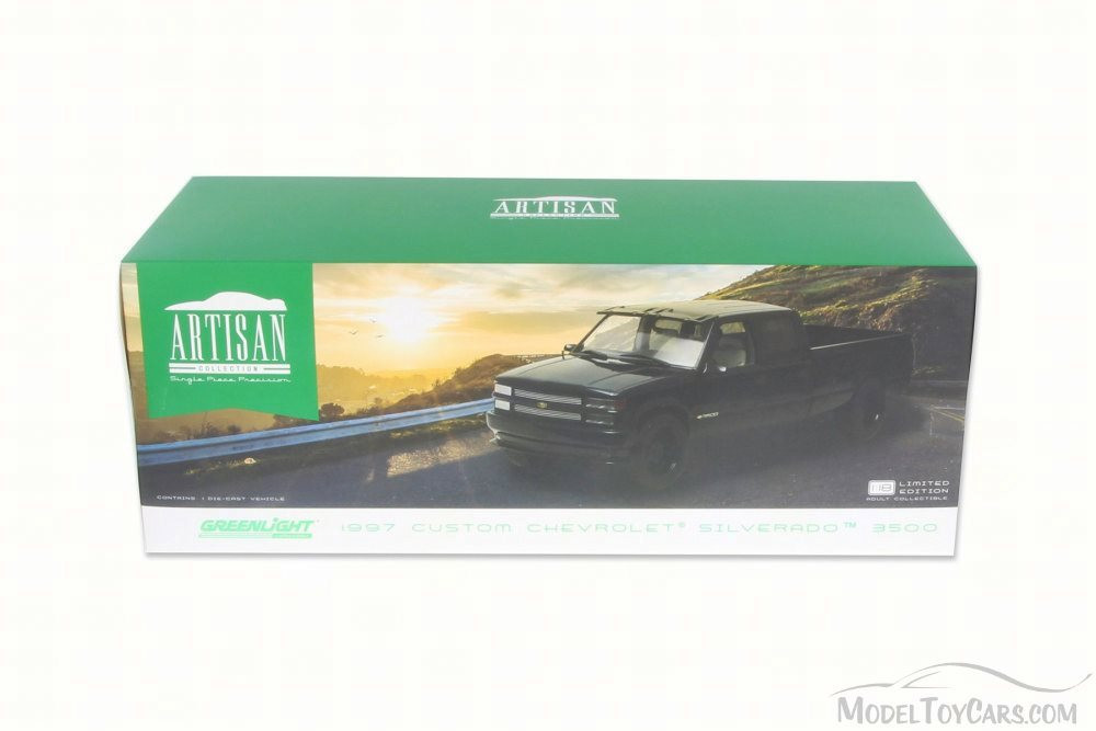 1997 Custom Chevy C-3500 Crew Cab Silverado Pickup Truck, Black