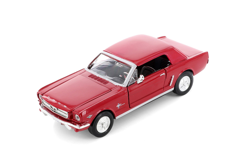 1964 1/2 Ford Mustang Hardtop, Red - Showcasts 77273R - 1/24 Scale Diecast Model Toy Car