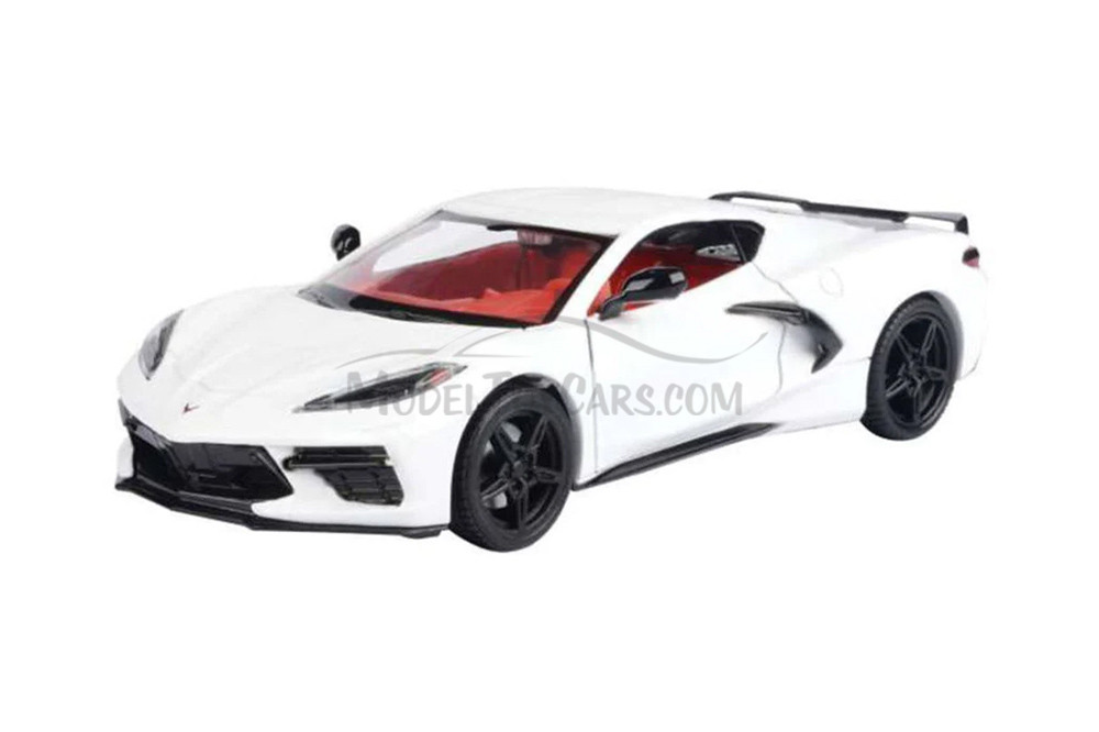2020 Chevy® Corvette® C8 Stingray Hardtop, White - Showcasts® 71360WT - 1/24 Scale Diecast Model Toy Car
