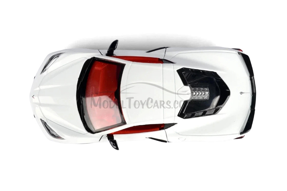 2020 Chevy® Corvette® C8 Stingray Hardtop, White - Showcasts® 71360WT - 1/24 Scale Diecast Model Toy Car