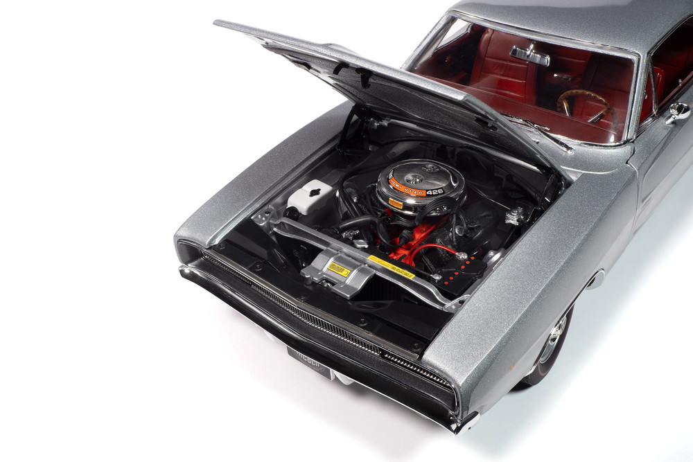 1968 Dodge Charger R/T Hardtop (MCACN), Silver - Auto World
