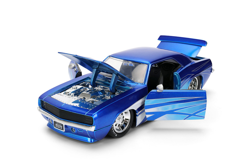 1969 Chevy Camaro, Candy Blue - Jada Toys 36461 - 1/24 Scale Diecast Model Toy Car