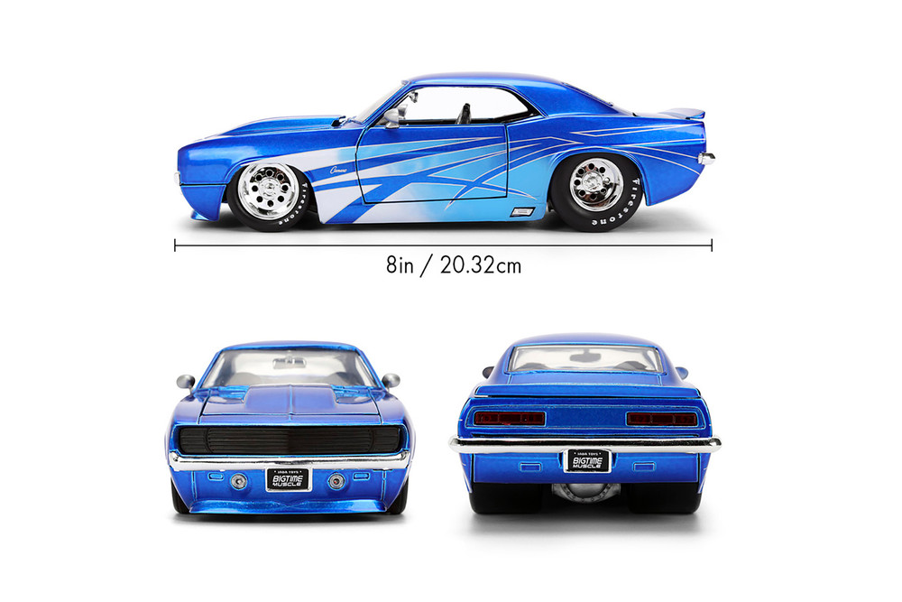 1969 Chevy Camaro, Candy Blue - Jada Toys 36461 - 1/24 Scale