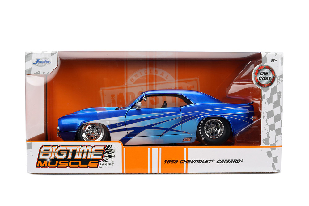 1969 Chevy Camaro, Candy Blue - Jada Toys 36461 - 1/24 Scale