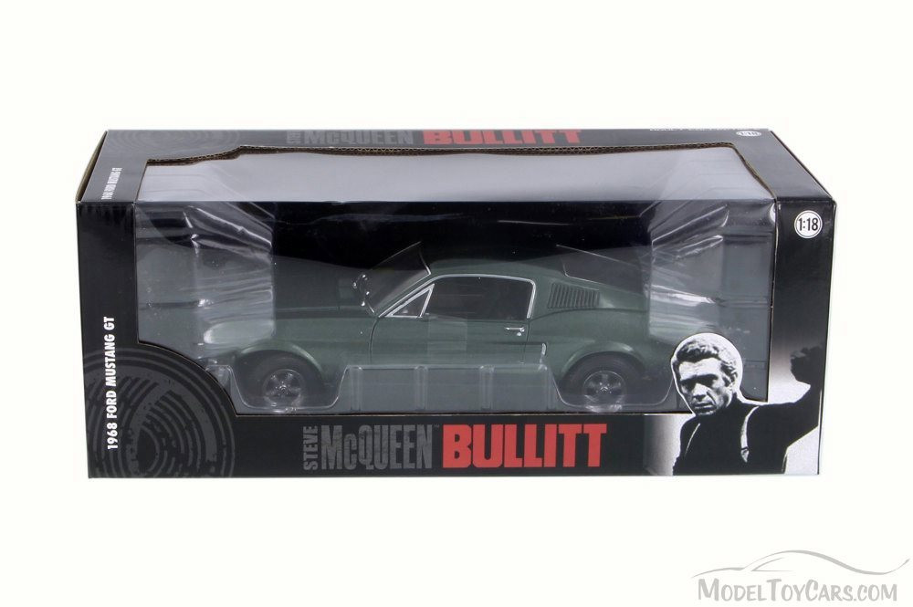 Bullitt 🎬 Ford Mustang Figurine Steve Mcqueen 1/18 Greenlight