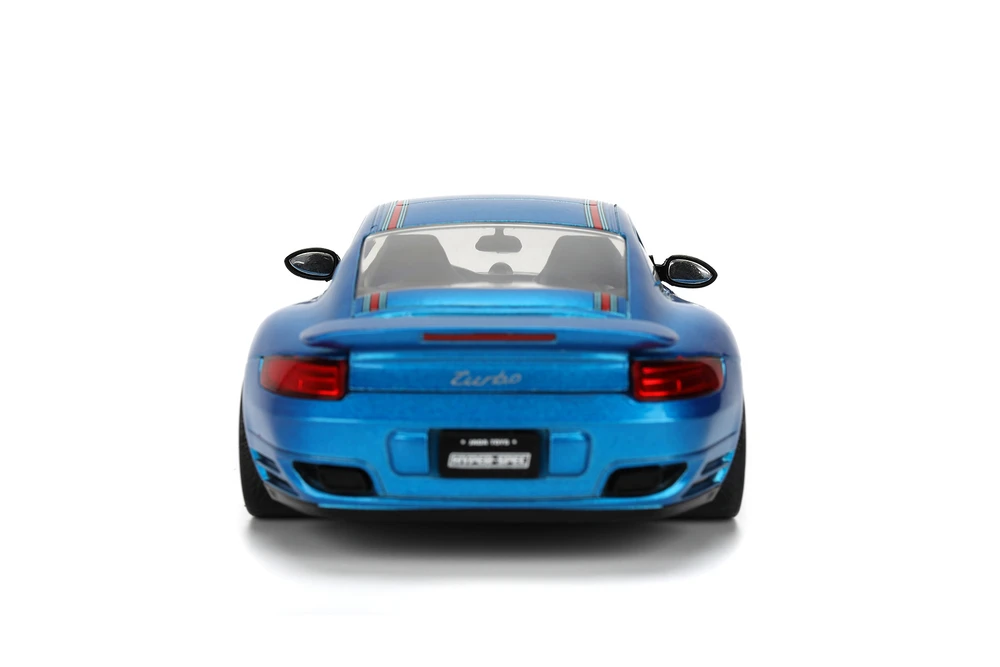 Porsche 911 Turbo (997) #9, Blue - Jada Toys 36372 - 1/24 Scale Diecast Model Toy Car