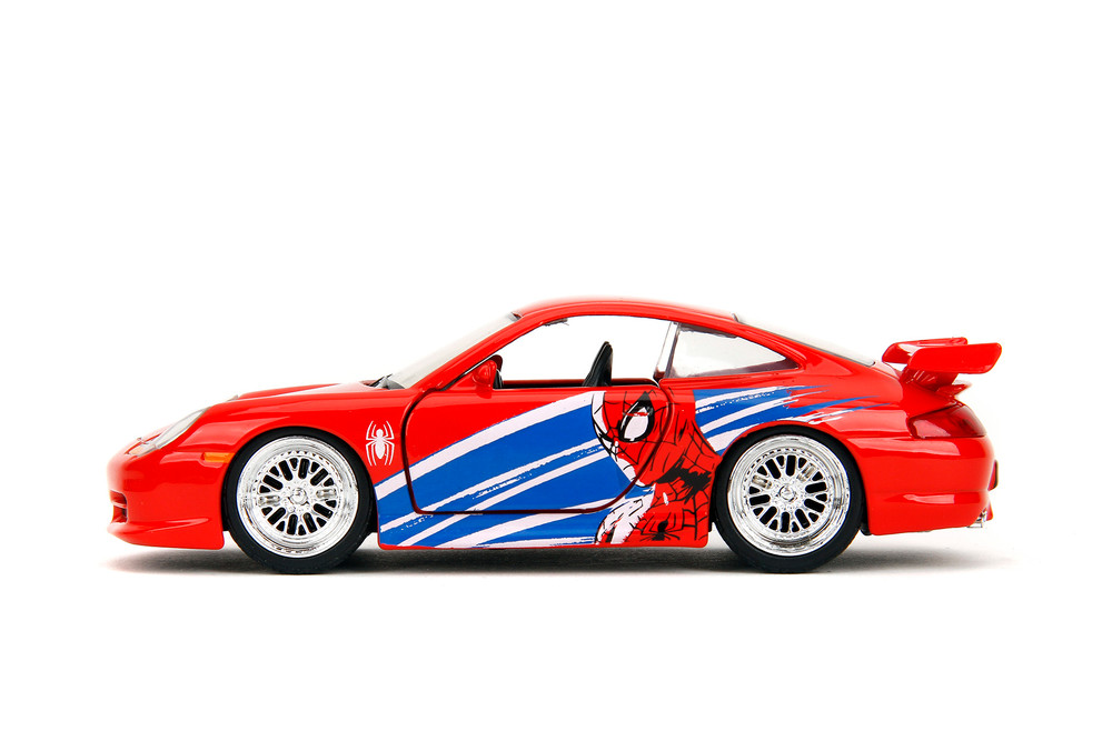 Porsche 911 GT3 RS (996), Marvel Spide Man, Red - Jada Toys 36068 - 1/32 Scale Diecast Model Toy Car