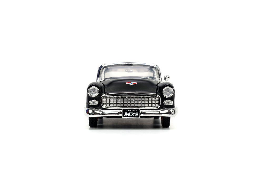 1955 Chevy Bel Air Hardtop, Matte Black/White - Jada Toys 33546