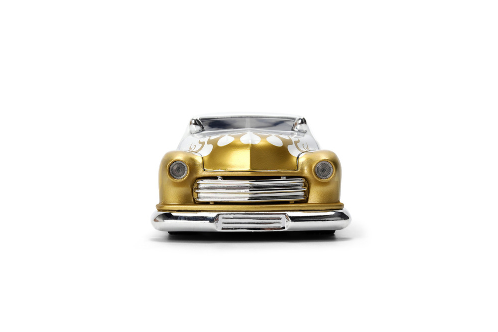 1951 Mercury Coupe, White w/Gold Flames - Jada Toys 36452 - 1/24