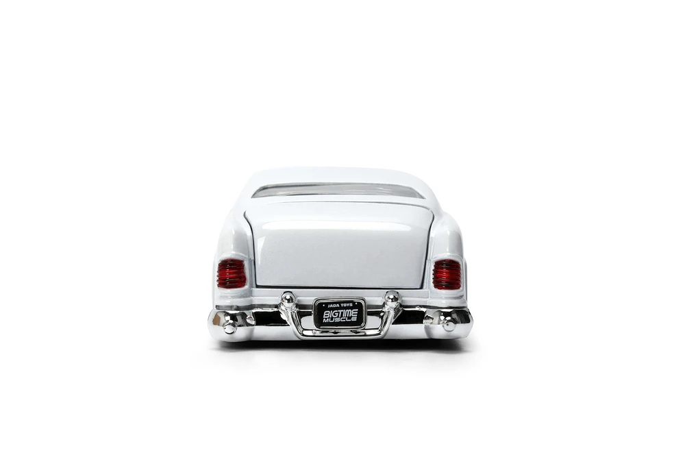 1951 Mercury Coupe, White w/Gold Flames - Jada Toys 36452 - 1/24 Scale Diecast Model Toy Car