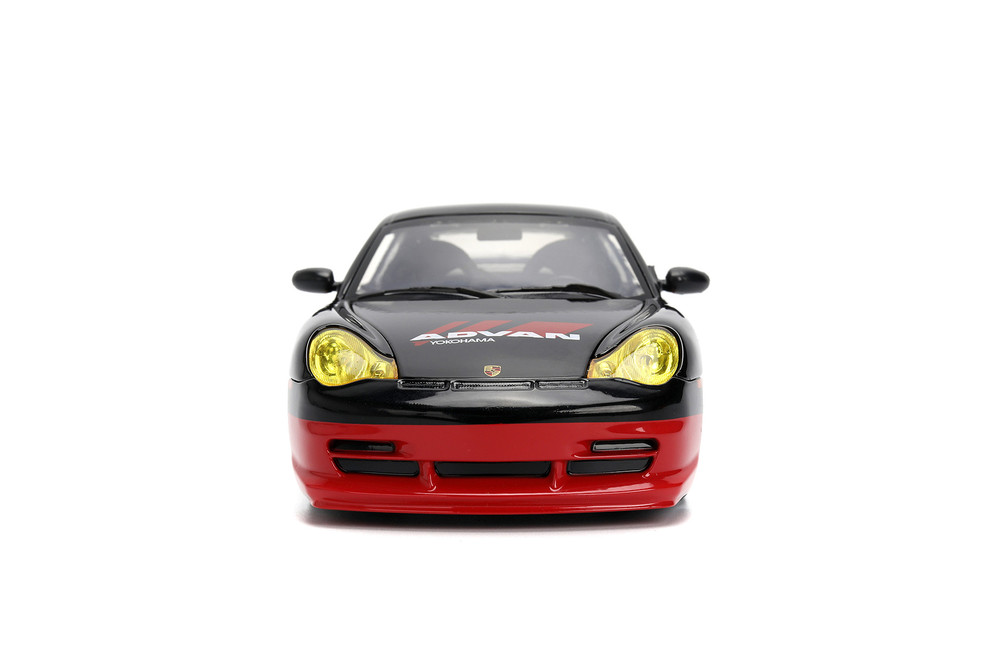 Porsche 911 GT3 RS (996) #33 ADVAN, Black/Red - Jada Toys 36371 - 1/24 Scale Diecast Model Toy Car