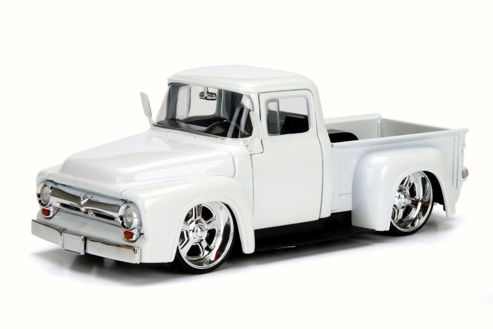1956 Ford F-100 Pick Up, White - Jada 99043 - 1/24 Scale Diecast Model Toy Car