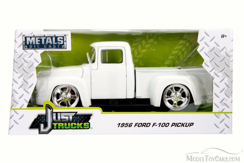 1956 Ford F-100 Pick Up, White - Jada 99043 - 1/24 Scale Diecast Model Toy Car