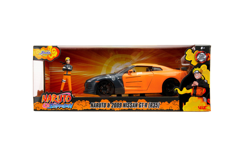 Naruto 2-Pack Nissan GT-R & Mazda RX-7, Orange/Blue - Jada Toys