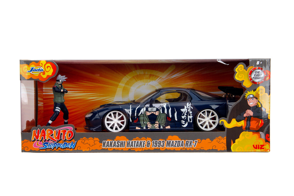 Naruto 2-Pack Nissan GT-R & Mazda RX-7, Orange/Blue - Jada Toys