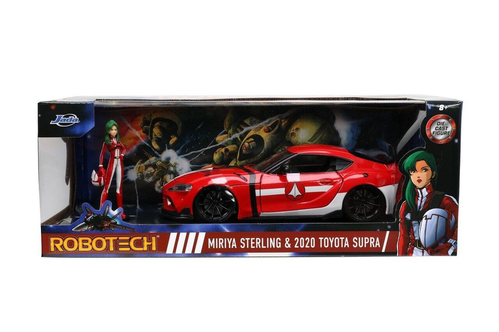 Robotech 4-Pack 2020 Toyota Supra w/Figure - Jada Toys 33676-33679-33685-33682 - 1/24 Scale Diecast Model Toy Cars