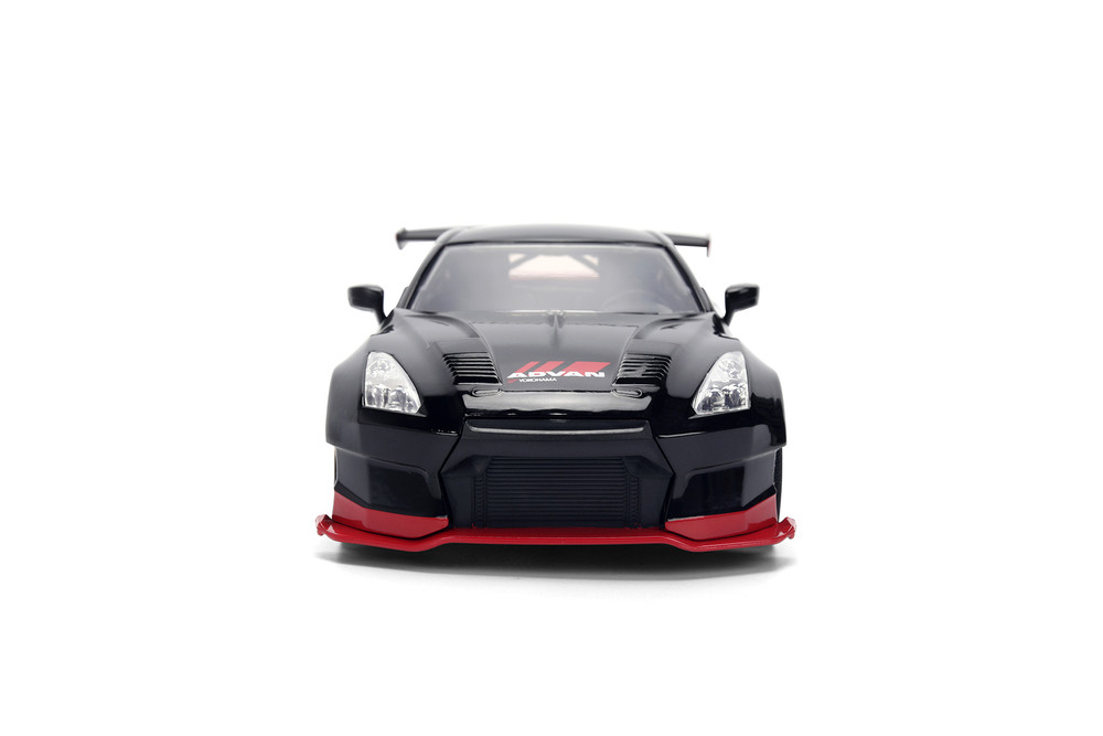2009 Nissan GT-R Ben Sopra HSK "Advan", Black/Red - Jada Toys 37022 - 1/24 Scale Diecast Model Toy Car