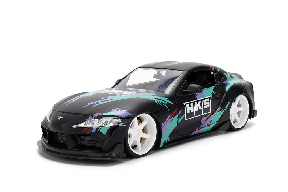 2020 Toyota GR Supra HKS, Black/Green - Jada Toys 37023 - 1/24