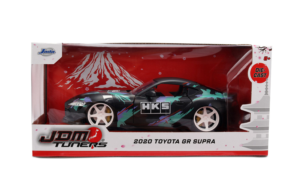 2020 Toyota GR Supra HKS, Black/Green - Jada Toys 37023 - 1/24