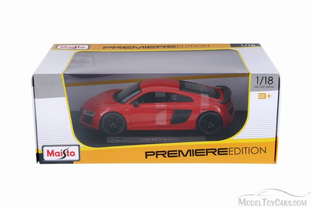 Audi R8 V10, Red - Maisto 36213OR - 1/18 Scale Diecast Model Toy
