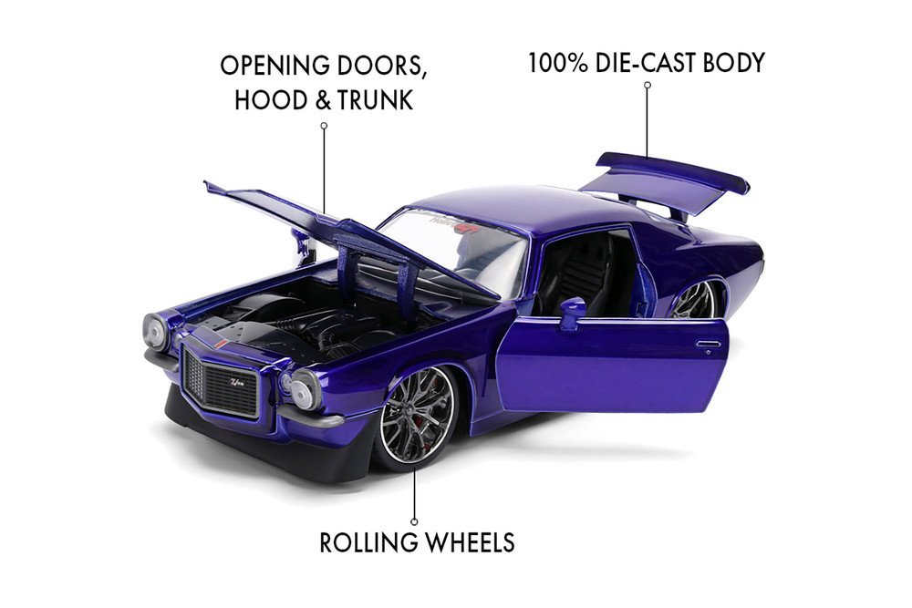 1971 Chevy Camaro Z28, Purple - Jada Toys 36592 - 1/24 Scale