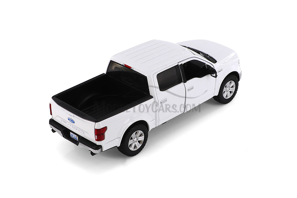 2019 Ford F-150 Lariat Crew Cab Pickup Truck, White - Showcasts® 71363D - 1/27 Scale Diecast Model Toy Car