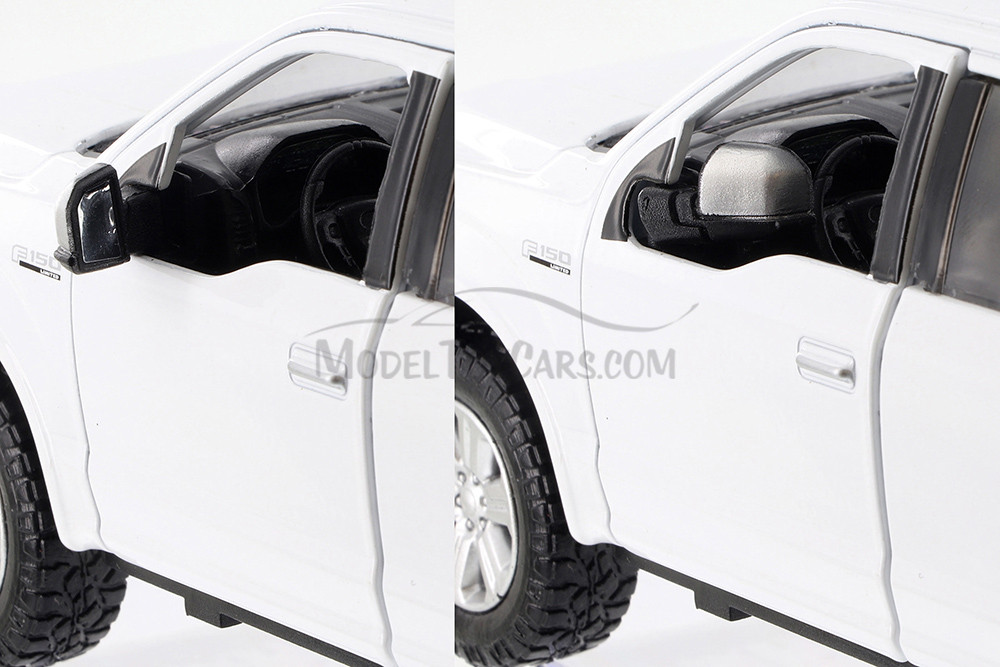 2019 Ford F-150 Lariat Crew Cab Pickup Truck, White - Showcasts® 71363D - 1/27 Scale Diecast Model Toy Car